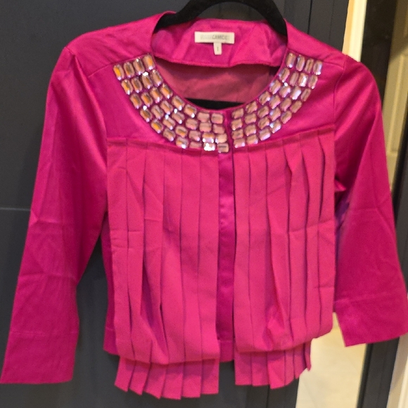 Naracamicie Fuchsia Embellished Blazer - Picture 1 of 5